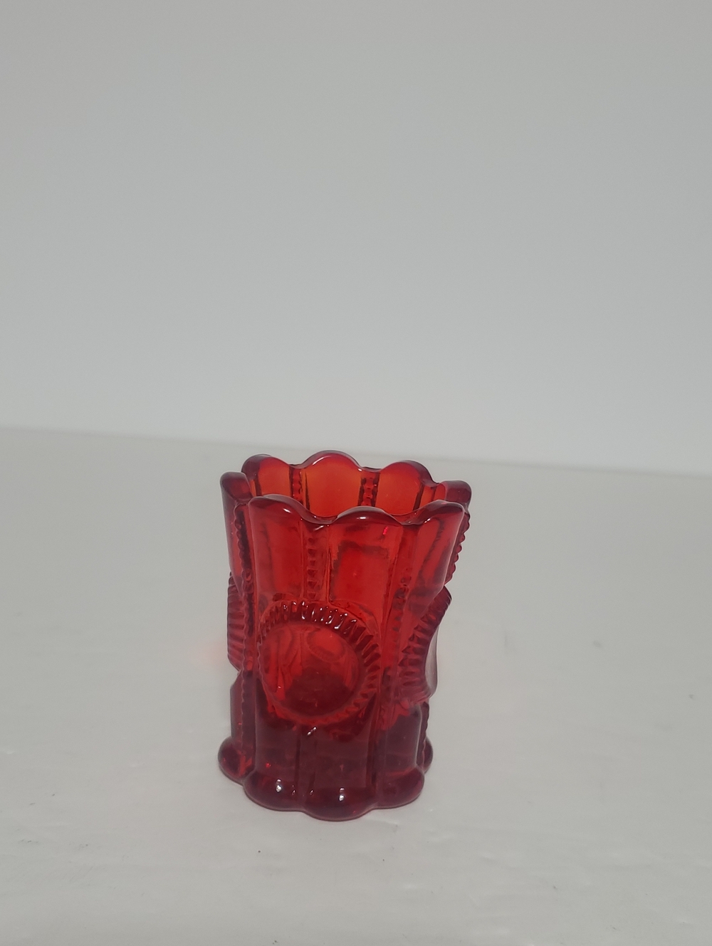 Vtg L.G. Wright Ruby Red Toothpick Holder